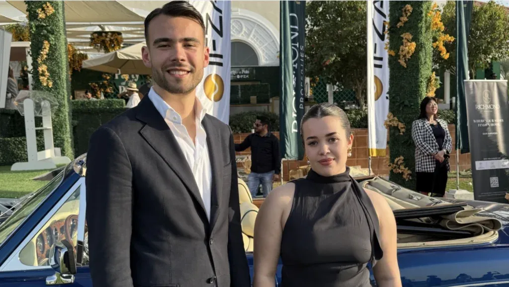 man and woman smiling