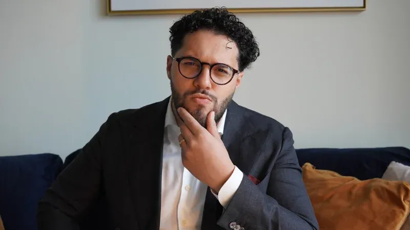 Man in business suit thinking